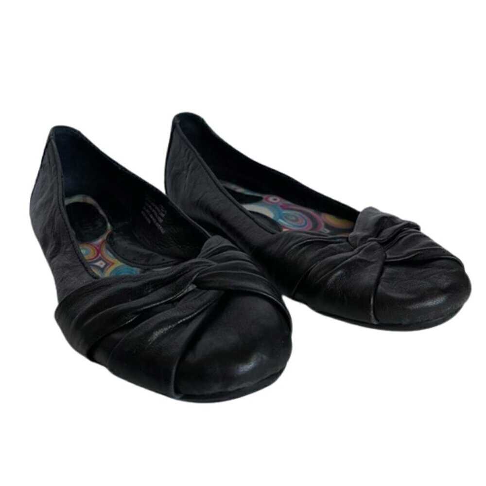Born Women's Black Leather Flats Size 8 - Picture 4 of 11